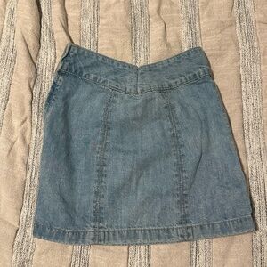 Free People light denim skirt